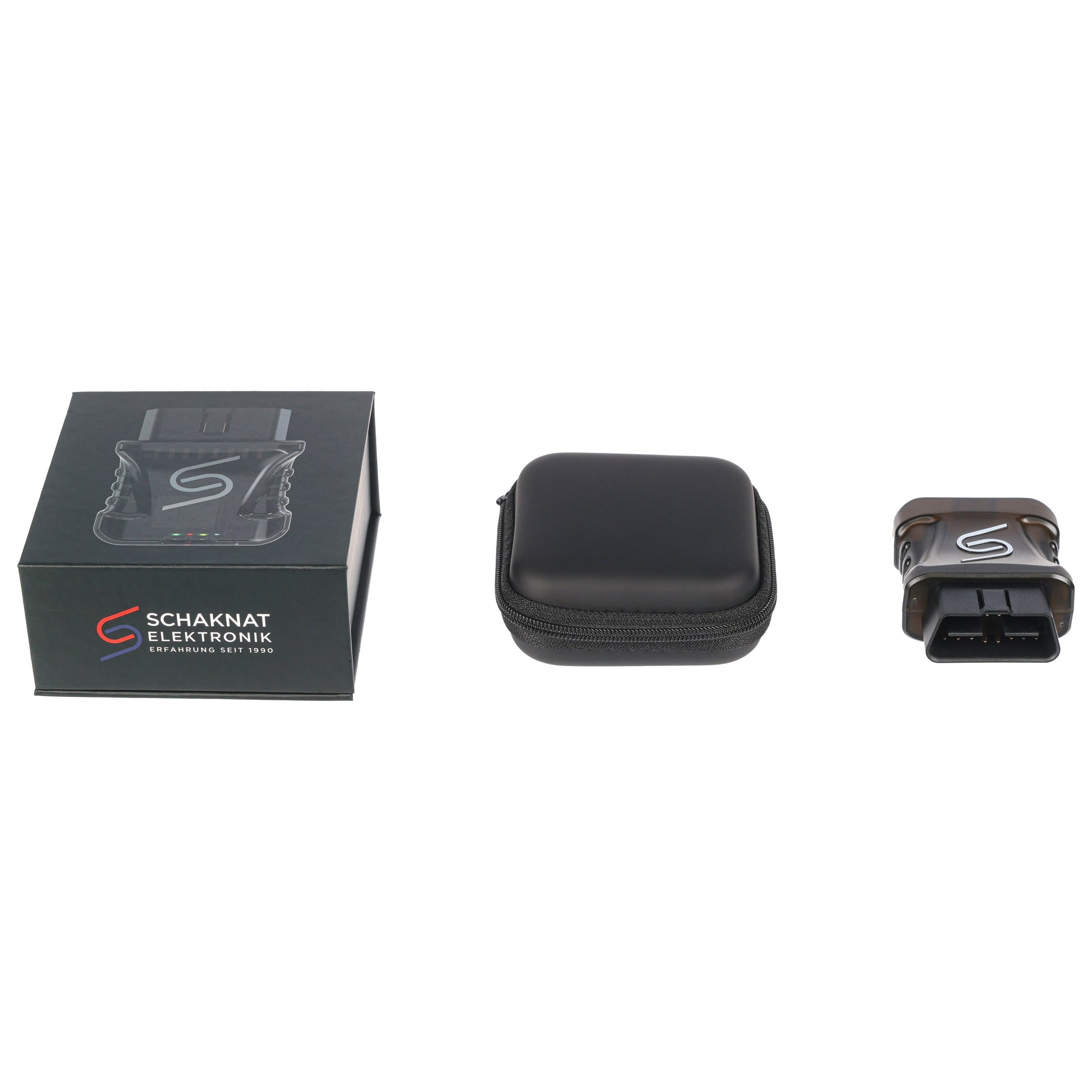 Schaknat Dongle, Verpackung und geschlossene Box zweiter Winkel