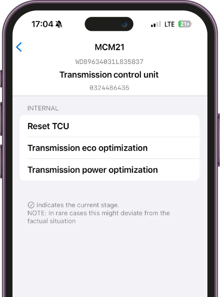 schaknat transmission chiptuning app screenshot